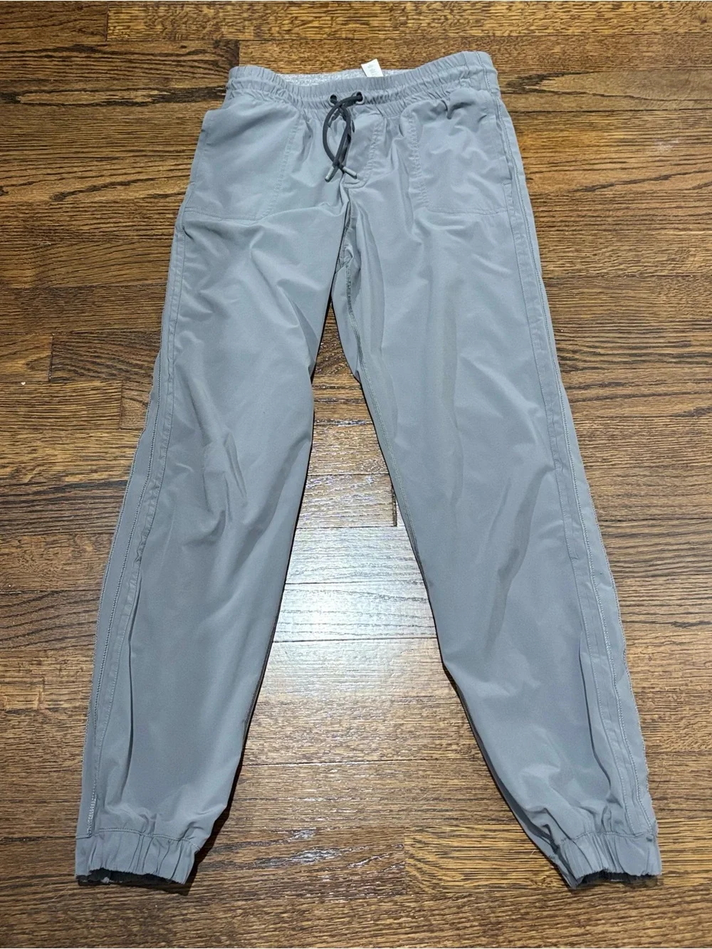 ivivva Girls Gray Drawstring Jogger Pants ankle zip Size 14